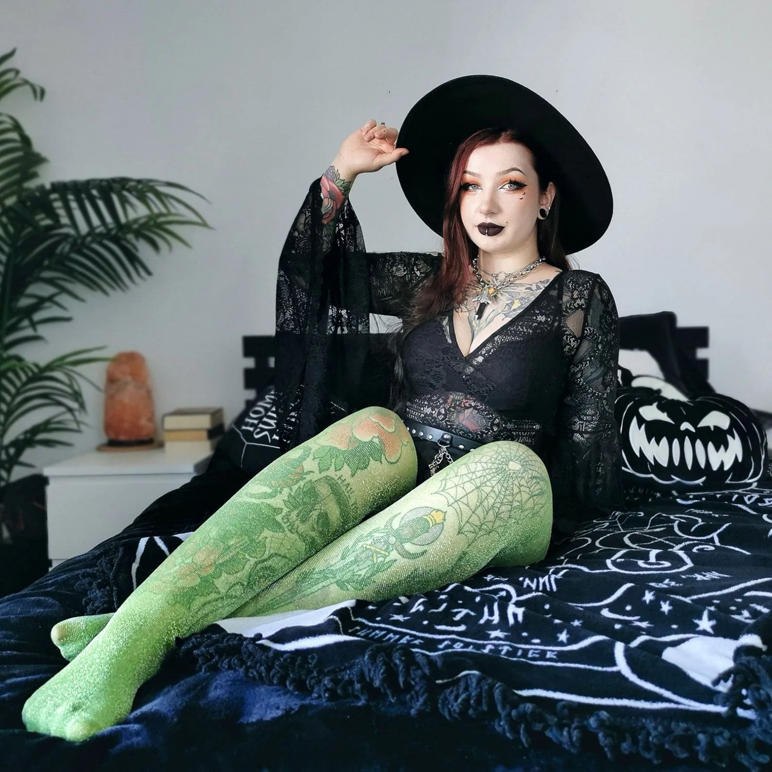 Lux Sparkle Tights - Peas - Image 12
