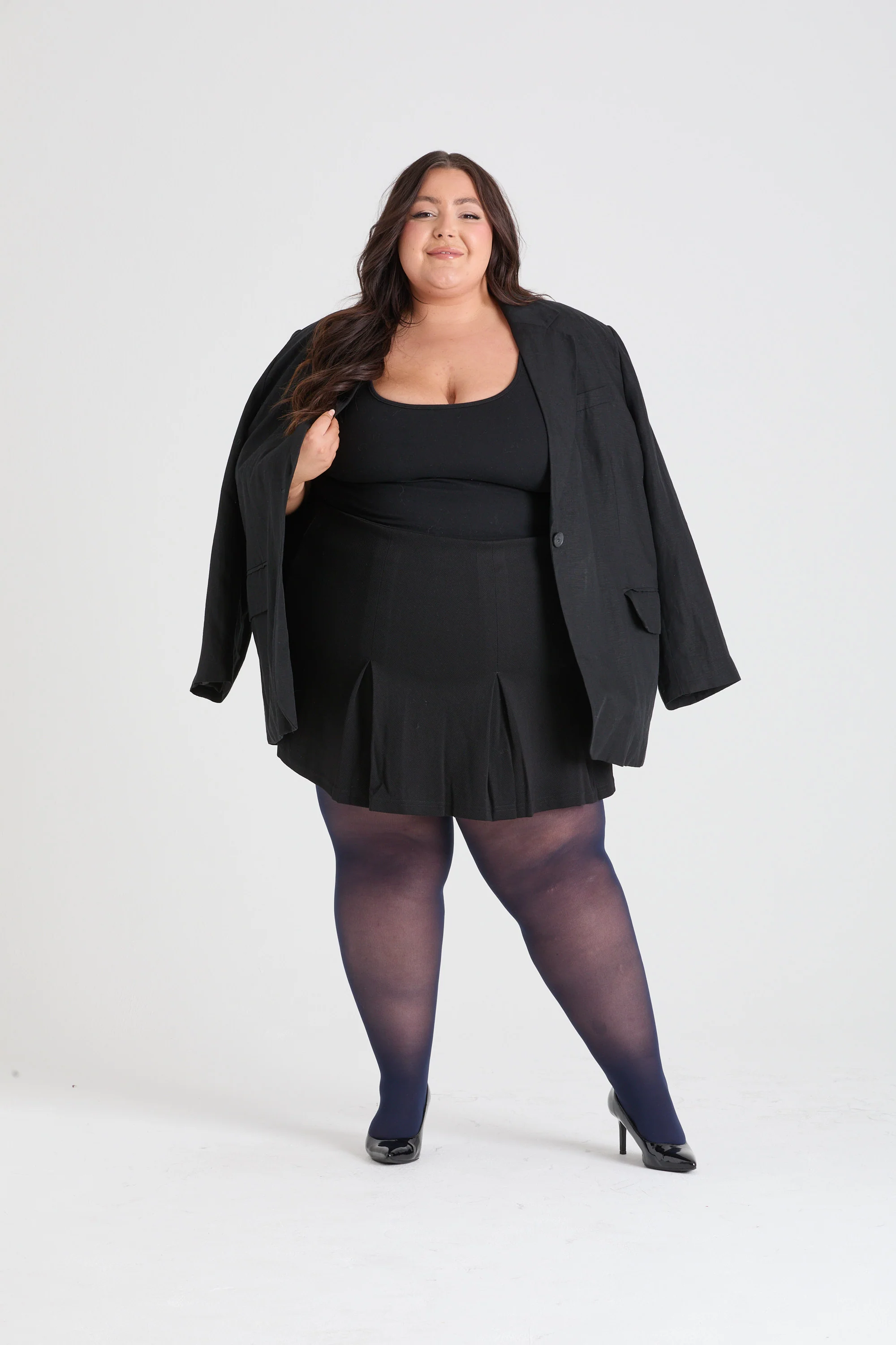 30 Denier Sheer Tights - Navy - Image 2