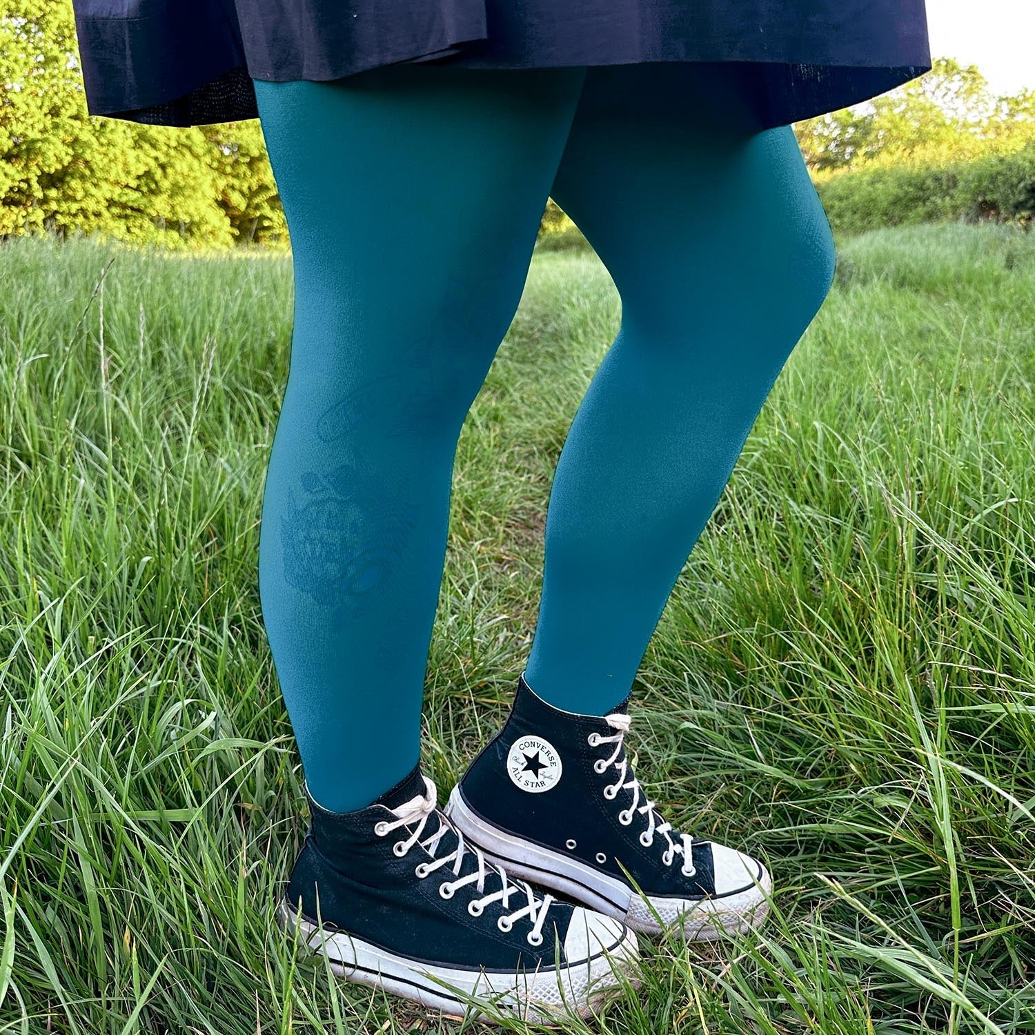 50 Denier Tights - Petrol Blue - Image 4