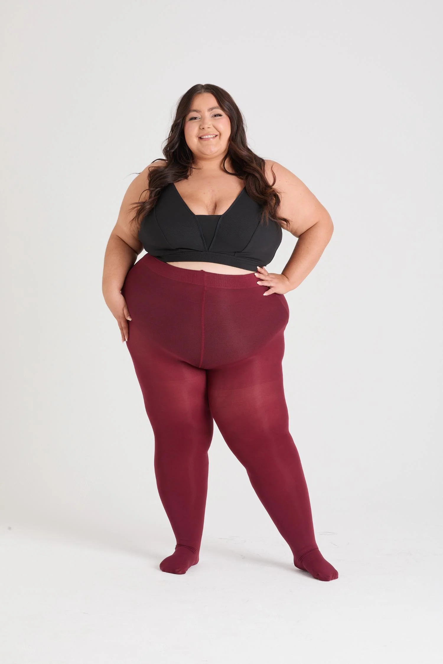 80 Denier Tights - Burgundy - Image 12