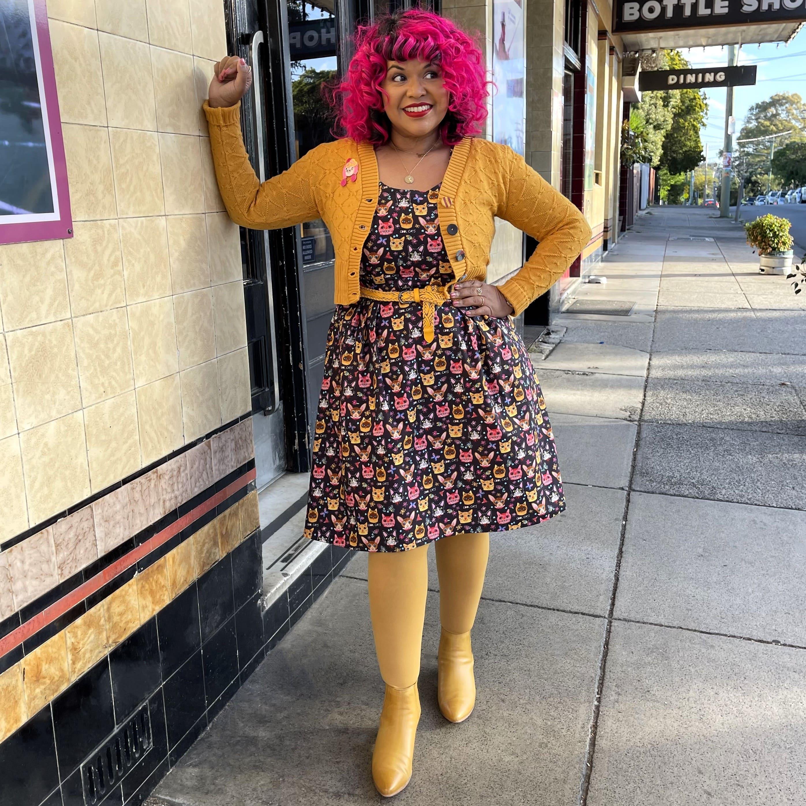80 Denier Tights - Colonel Mustard - Image 3