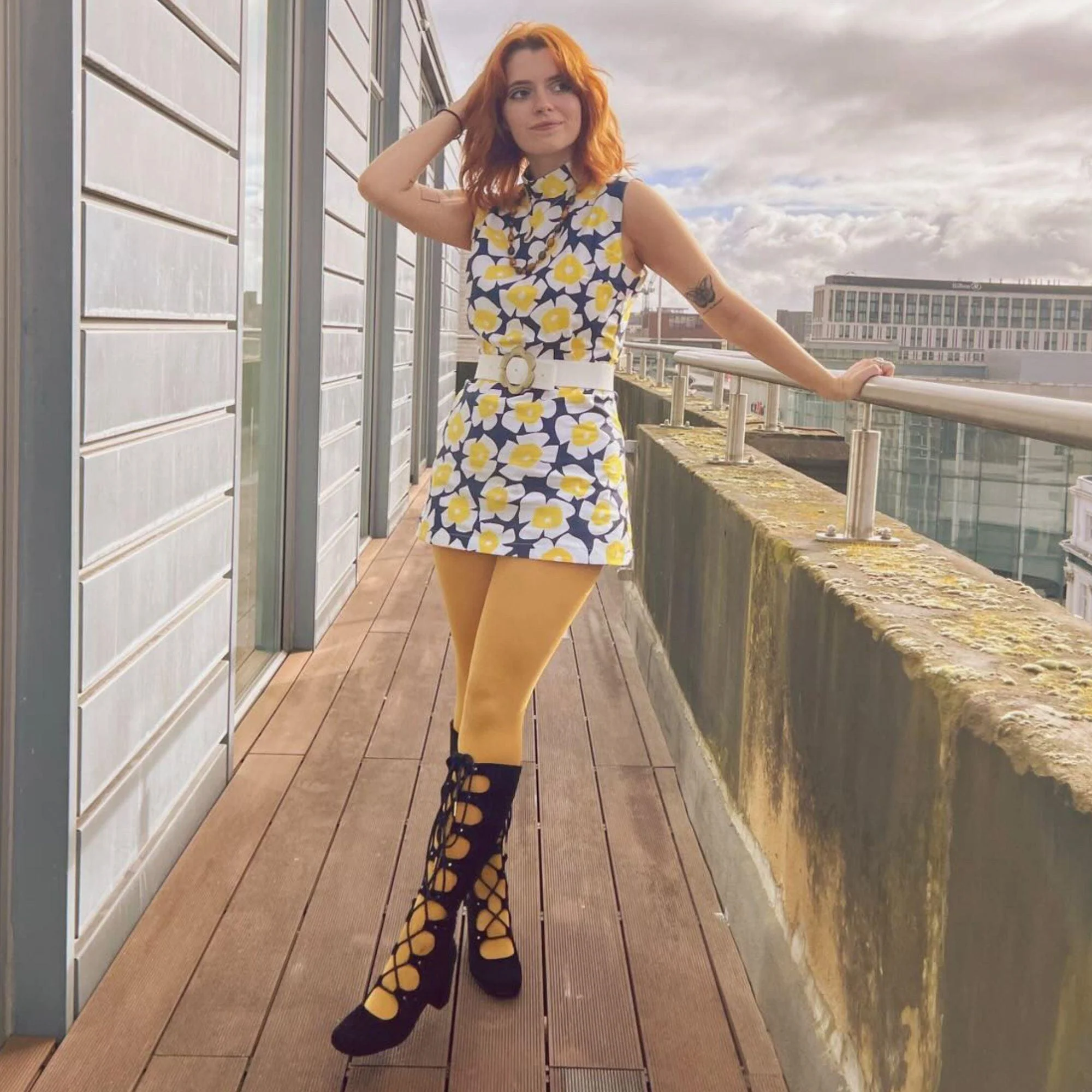 80 Denier Tights - Colonel Mustard - Image 9