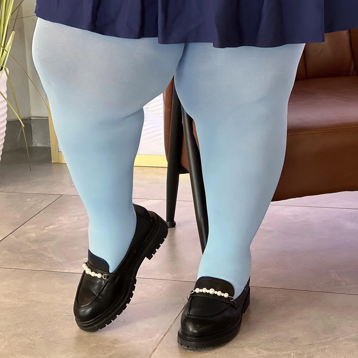 80 Denier Tights - Menthe Glacier - Image 3