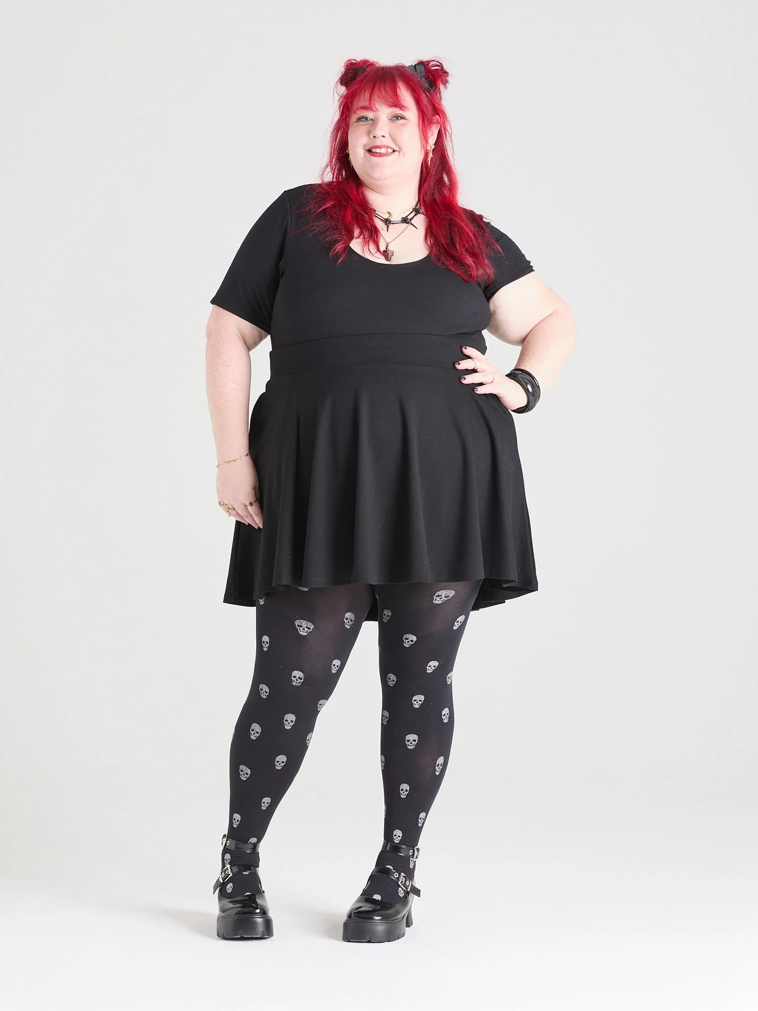 Pattern Tights - Sparkle Skulls - Image 7
