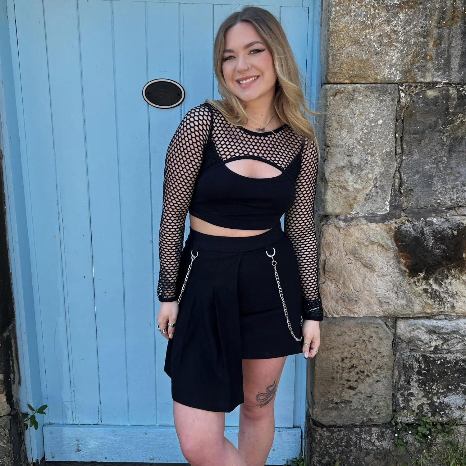 Fishnet Top - Alanis - Black - Image 10