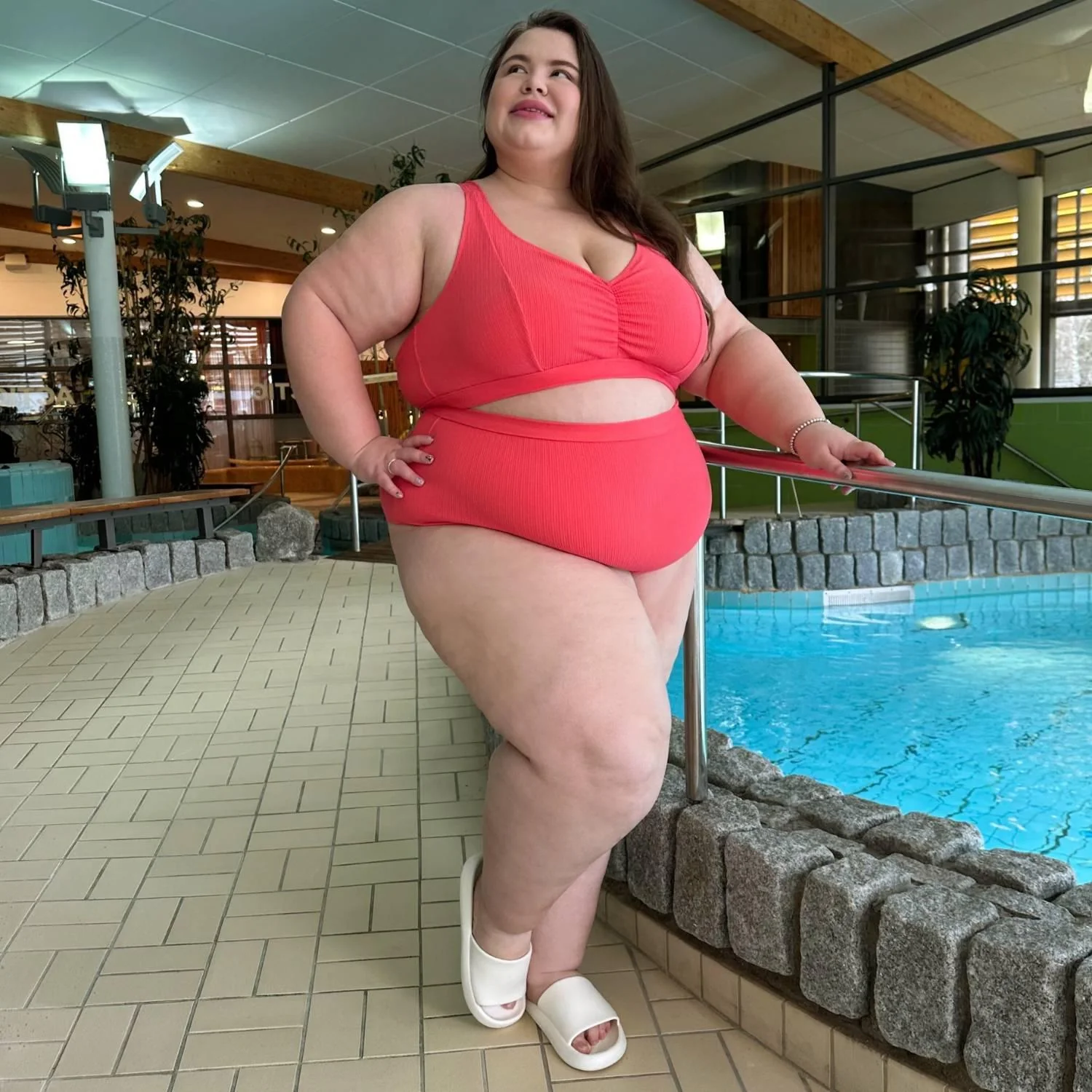 Hasta La Vista Rib Bikini Bottoms - Coral - Image 4
