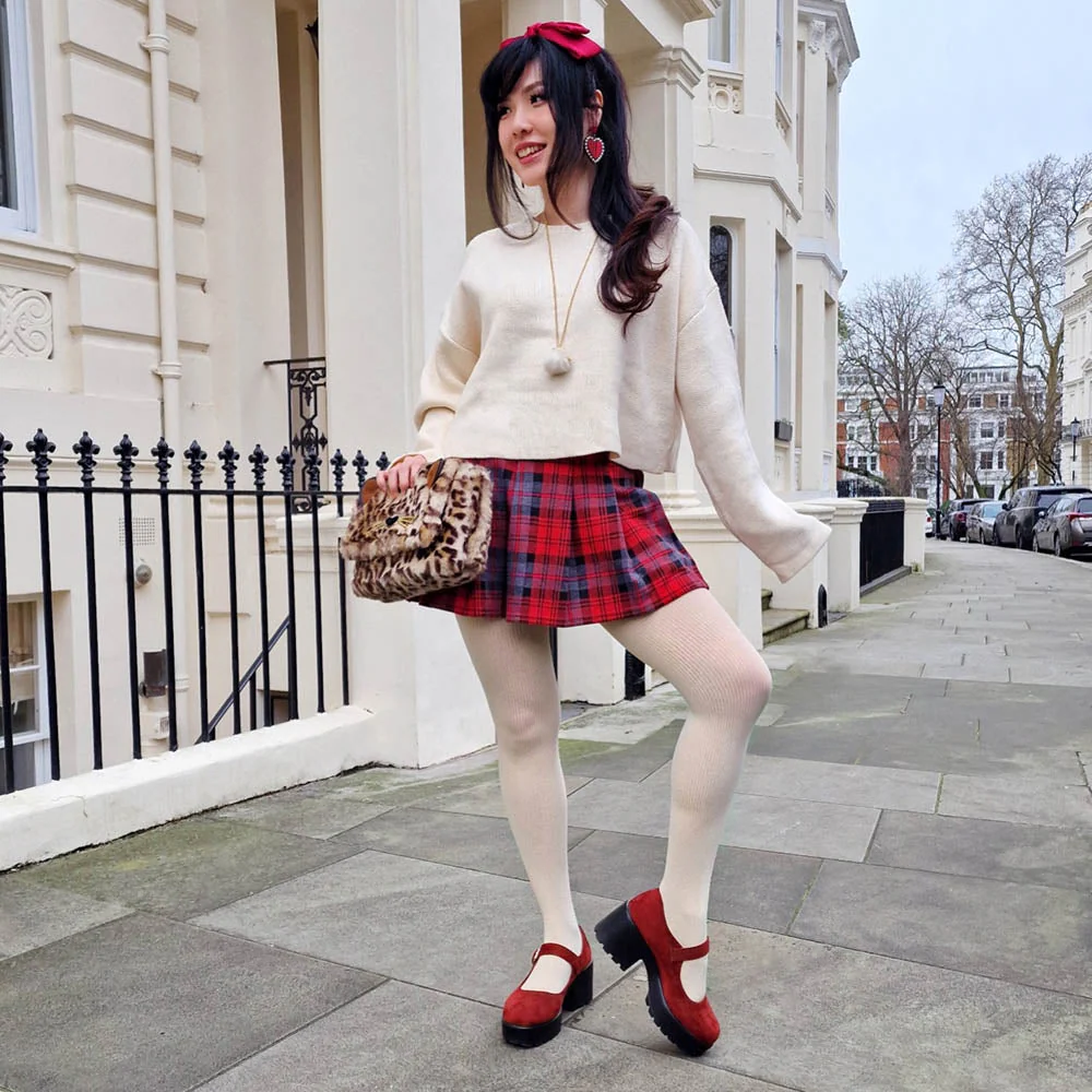 Ionic Ribbed Tights - Oatmeal - Image 5