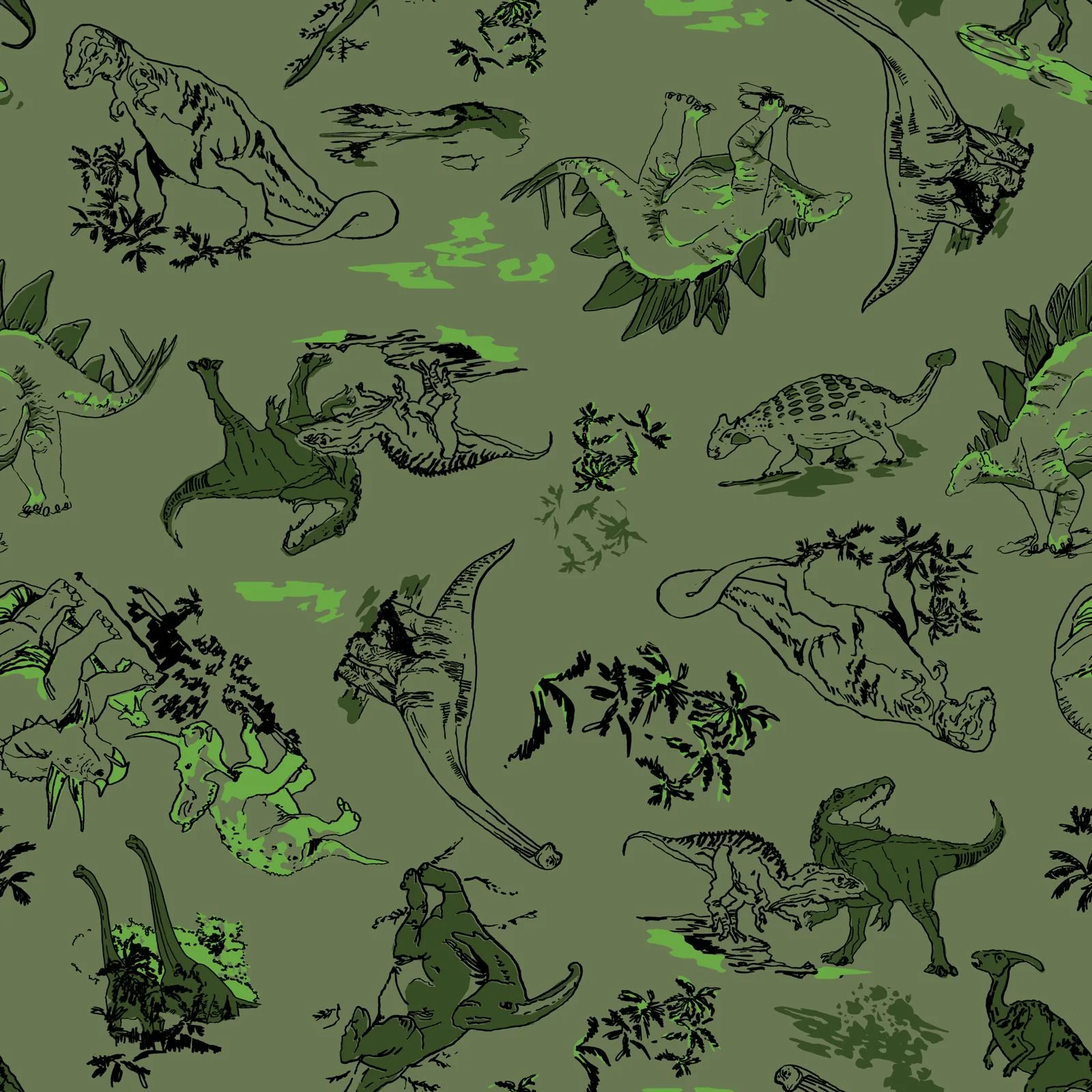 Organic Cotton PJ Bottoms - Dino - Image 11