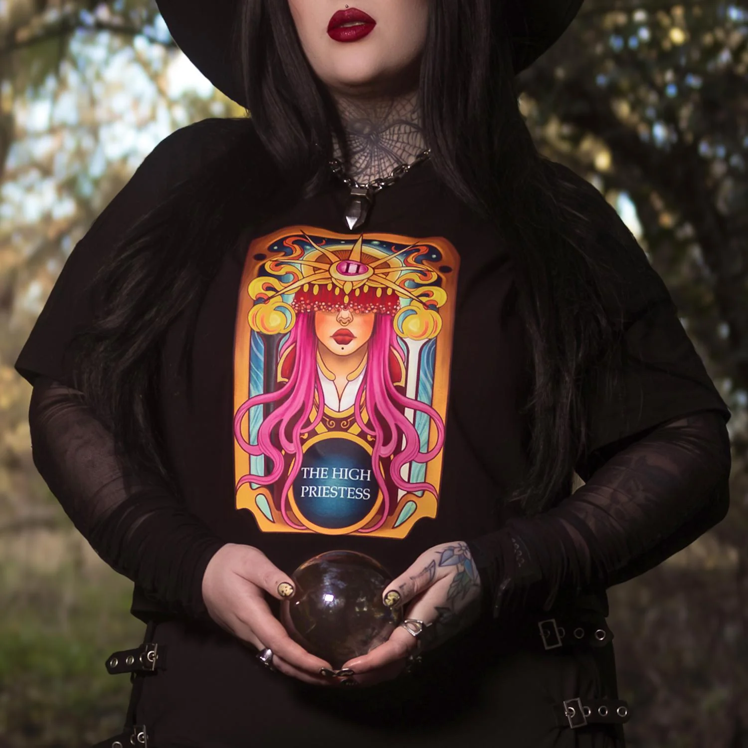 Major Arcana Boxy Tee - II The High Priestess - Image 2